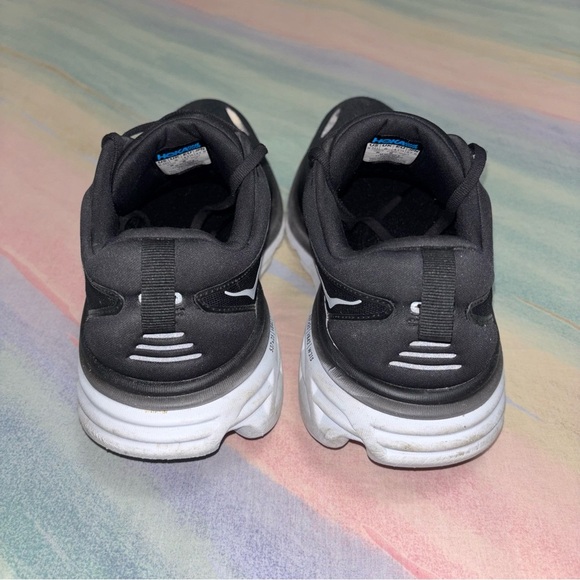 HOKA Bondi 8 running shoes black white size 9.5 men’s main image 4